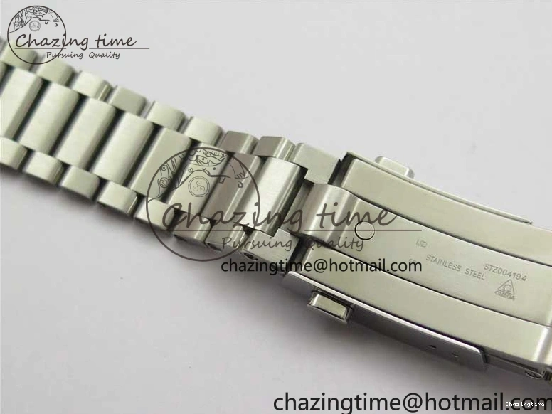 0111 Speedmaster SS Snoopy Apollo OMF Best Edition White Dial on SS Flat link Bracelet Venus Trendy 7882